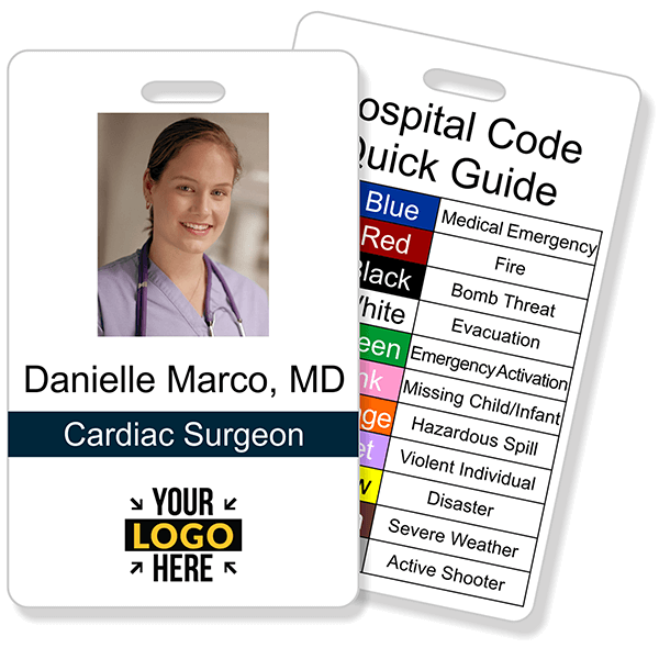 Card with emer codes